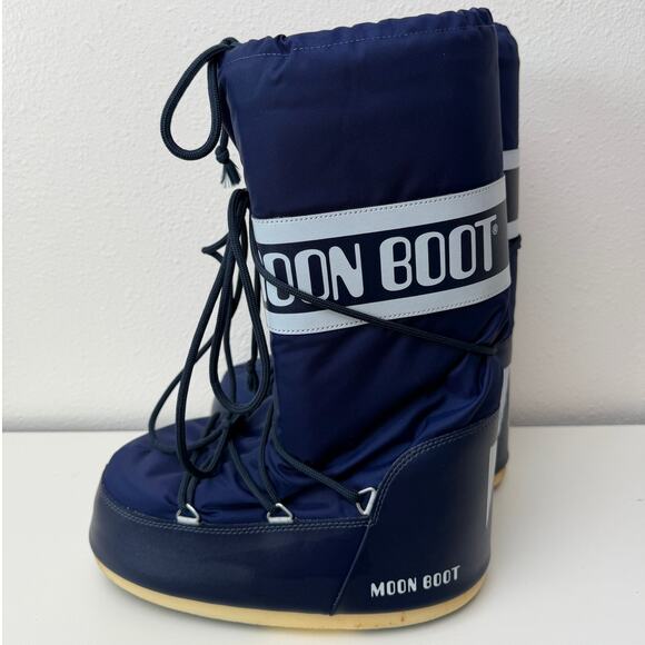 Moon Boot Icon Nylon Snow Boots Navy Blue Unisex EU 42-44 US 9-10.5 w/ bag main image 12